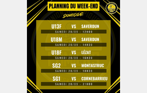PLANNING DU WEEK-END (20-21 septembre 25)